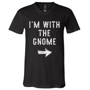 IM With The Gnome Costume Halloween Matching Couple V-Neck T-Shirt