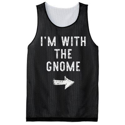 IM With The Gnome Costume Halloween Matching Couple Mesh Reversible Basketball Jersey Tank