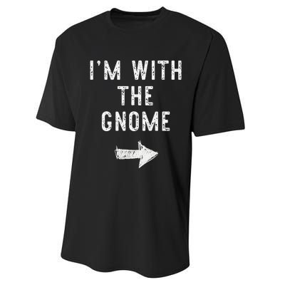 IM With The Gnome Costume Halloween Matching Couple Performance Sprint T-Shirt