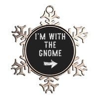 IM With The Gnome Costume Halloween Matching Couple Metallic Star Ornament