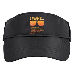 I Want To Break Free Ride My Bicycle It All Make Supersonic Adult Drive Performance Visor