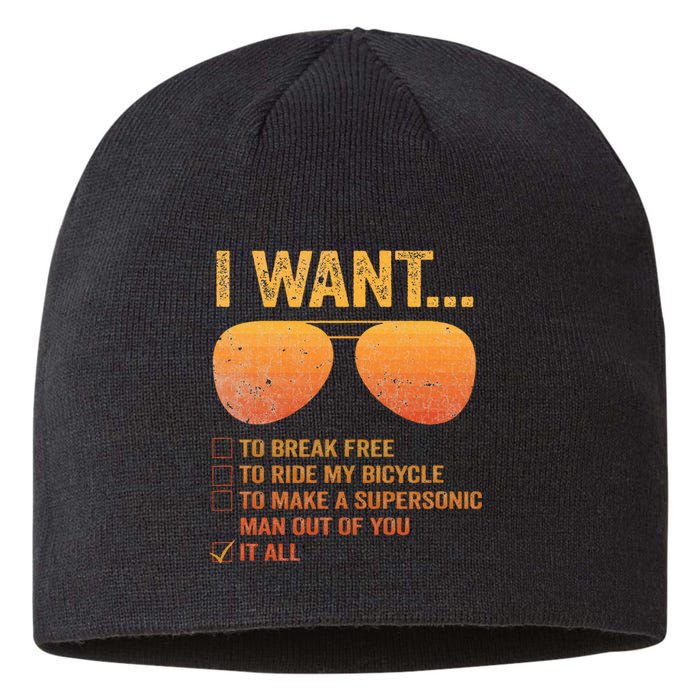 I Want To Break Free Ride My Bicycle It All Make Supersonic Sustainable Beanie