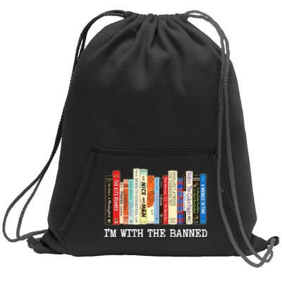 IM With The Banned Banned Books Reading Books Sweatshirt Cinch Pack Bag