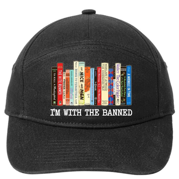 IM With The Banned Banned Books Reading Books 7-Panel Snapback Hat