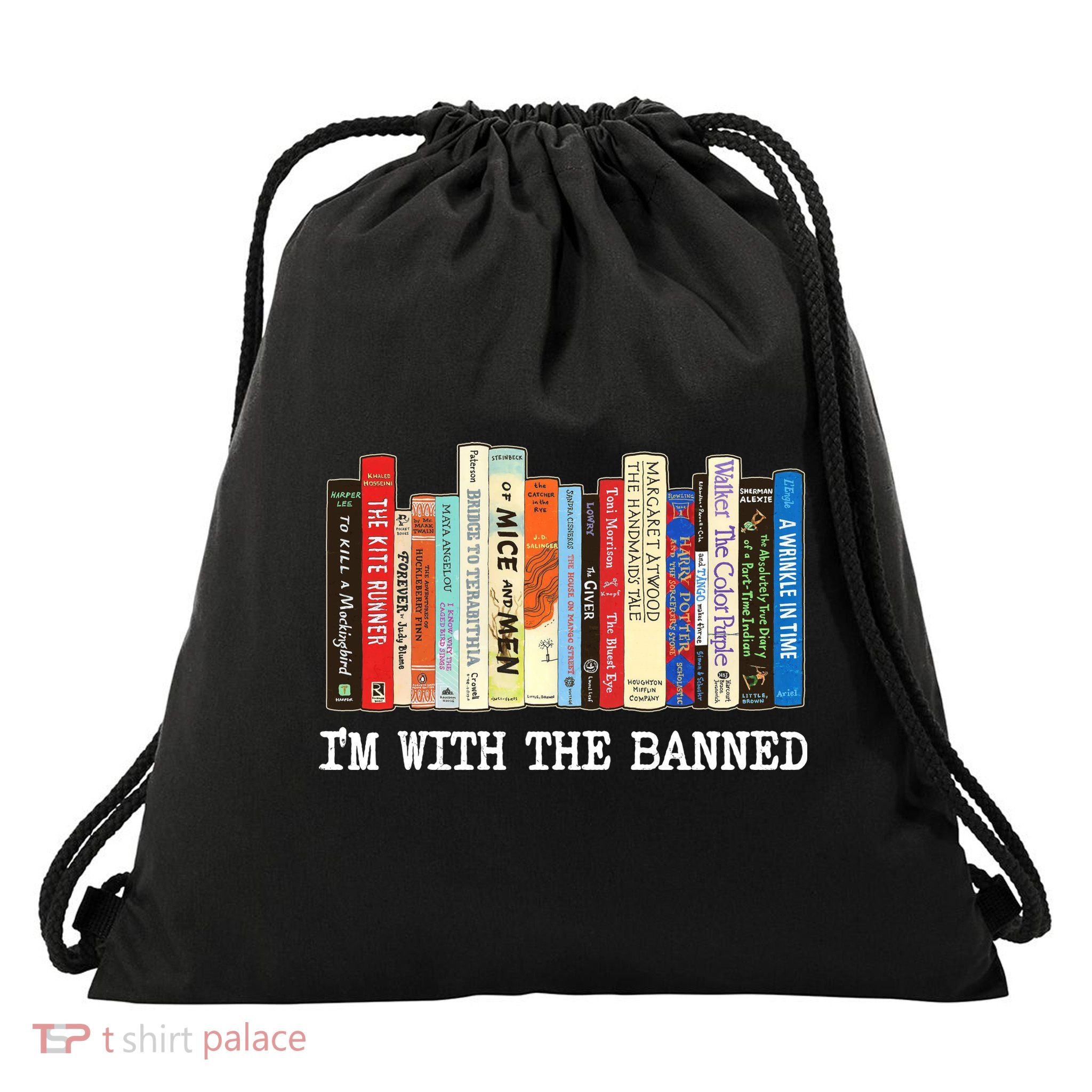 IM With The Banned Banned Books Reading Books Drawstring Bag
