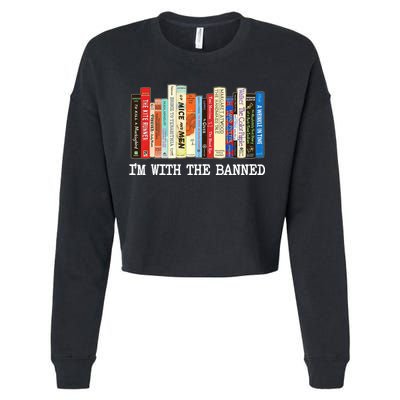 IM With The Banned Banned Books Reading Books Cropped Pullover Crew
