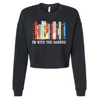 IM With The Banned Banned Books Reading Books Cropped Pullover Crew
