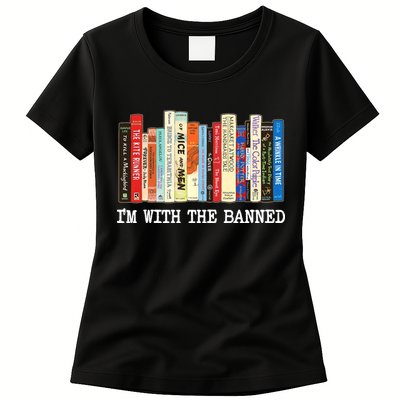 IM With The Banned Banned Books Reading Books Womens T-Shirt