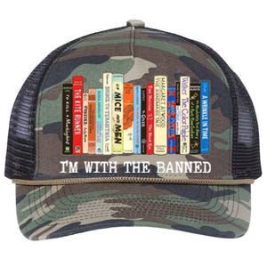 IM With The Banned Banned Books Reading Books Retro Rope Trucker Hat Cap