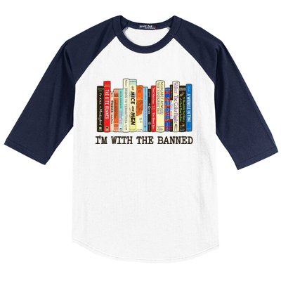 IM With The Banned Banned Books Reading Books Baseball Sleeve Shirt