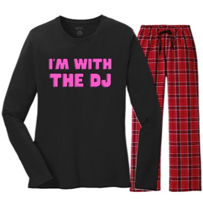 IM With The Dj Women's Long Sleeve Flannel Pajama Set 