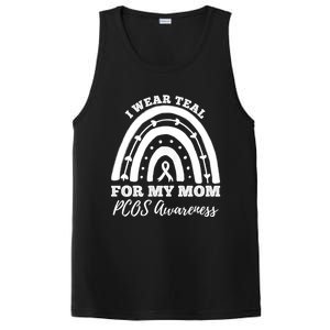 I Wear Teal For My Mom Pcos Awareness Rainbow Gift PosiCharge Competitor Tank