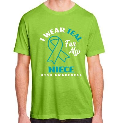 I Wear Teal For My Niece Ptsd Awareness Gift Adult ChromaSoft Performance T-Shirt