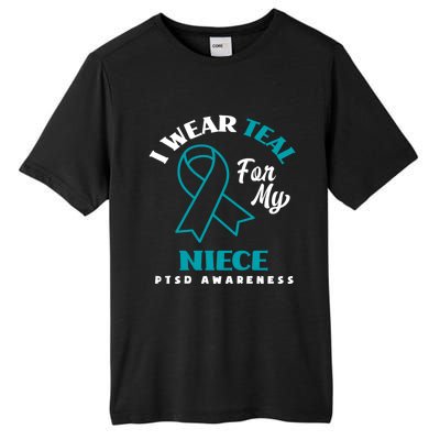 I Wear Teal For My Niece Ptsd Awareness Gift Tall Fusion ChromaSoft Performance T-Shirt