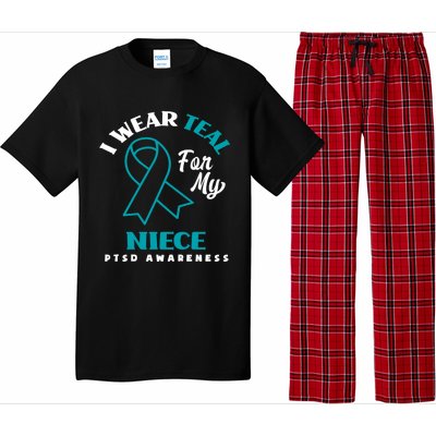 I Wear Teal For My Niece Ptsd Awareness Gift Pajama Set