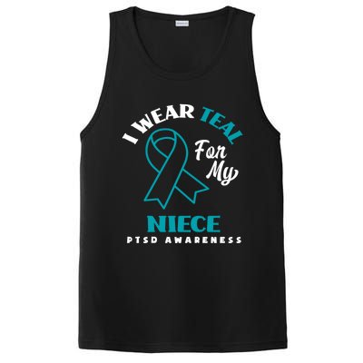 I Wear Teal For My Niece Ptsd Awareness Gift PosiCharge Competitor Tank