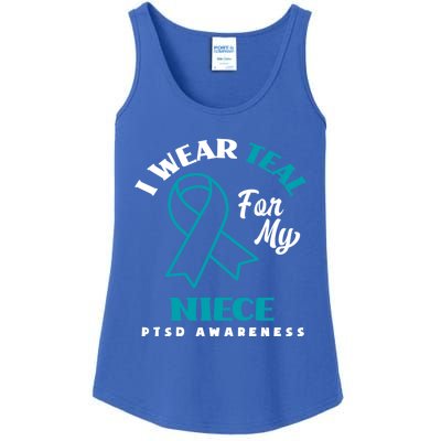 I Wear Teal For My Niece Ptsd Awareness Gift Ladies Essential Tank