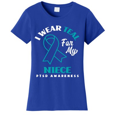 I Wear Teal For My Niece Ptsd Awareness Gift Women's T-Shirt