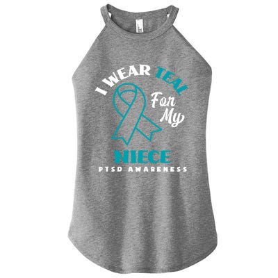 I Wear Teal For My Niece Ptsd Awareness Gift Women’s Perfect Tri Rocker Tank