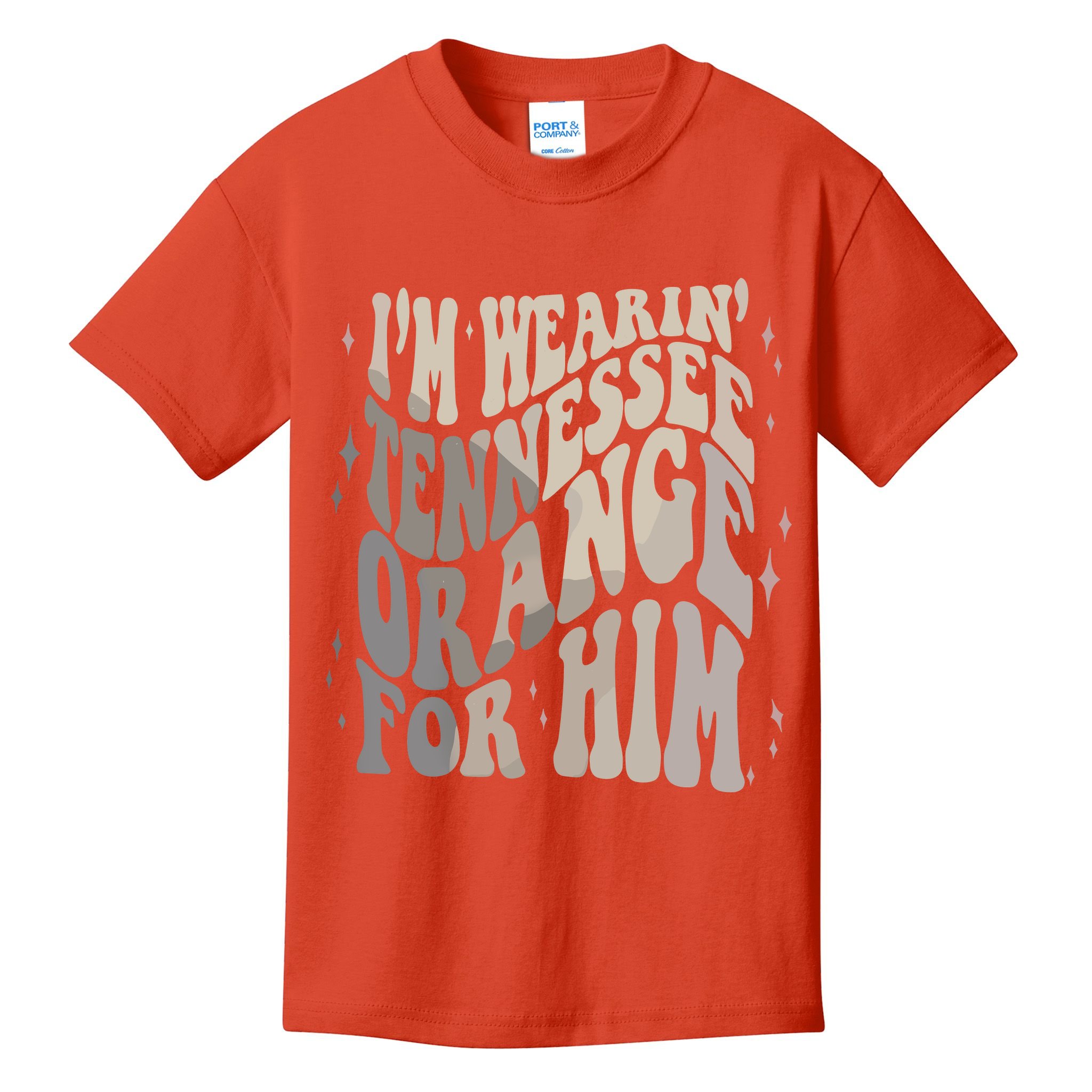 Im Wearing Tennessee Orange For Him Tennessee Football Kids T-Shirt