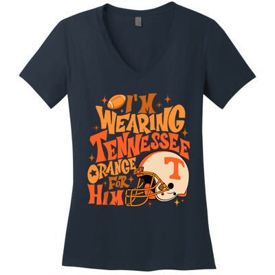 Im Wearing Tennessee Orange For Him Women's V-Neck T-Shirt