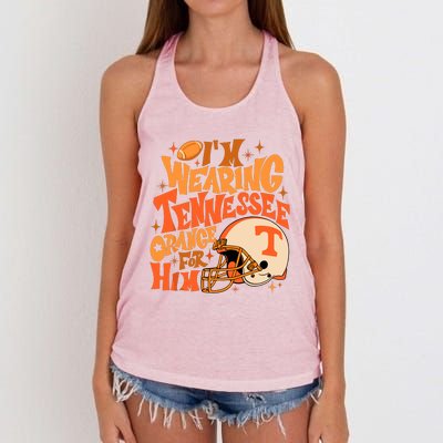 Im Wearing Tennessee Orange For Him Women's Knotted Racerback Tank