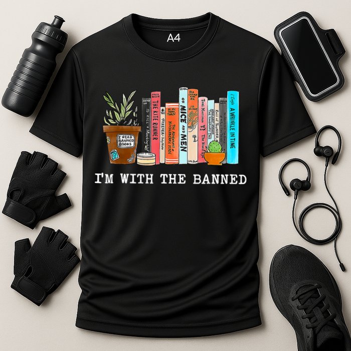I'm With The Banned Books I Read Banned Books Lovers Cooling Performance Crew T-Shirt