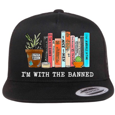 I'm With The Banned Books I Read Banned Books Lovers Flatbill Hat