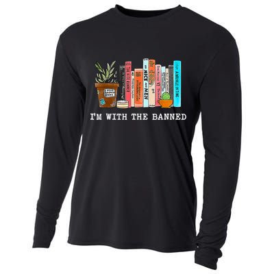 I'm With The Banned Books I Read Banned Books Lovers Cooling Performance Long Sleeve Crew