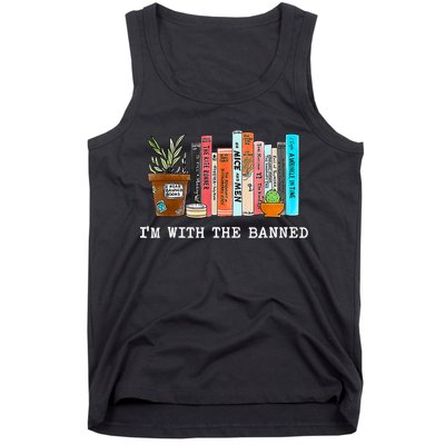 I'm With The Banned Books I Read Banned Books Lovers Tank Top