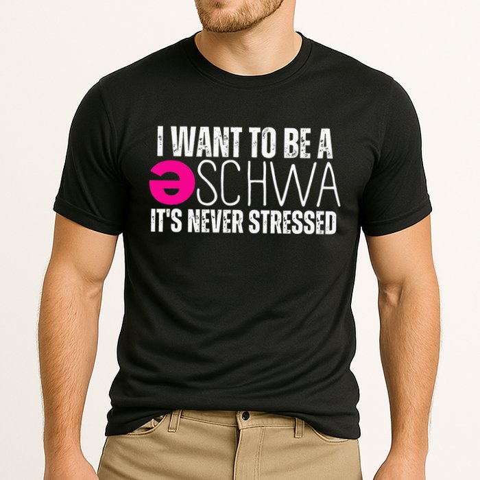 I Want To Be A Schwa Speech Therapy Teacher Funny SLP Cooling Performance Crew T-Shirt
