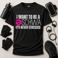 I Want To Be A Schwa Speech Therapy Teacher Funny SLP Cooling Performance Crew T-Shirt