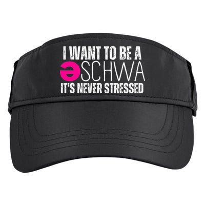I Want To Be A Schwa Speech Therapy Teacher Funny SLP Adult Drive Performance Visor