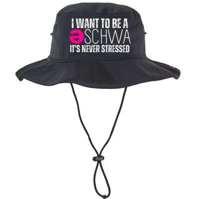 I Want To Be A Schwa Speech Therapy Teacher Funny SLP Legacy Cool Fit Booney Bucket Hat