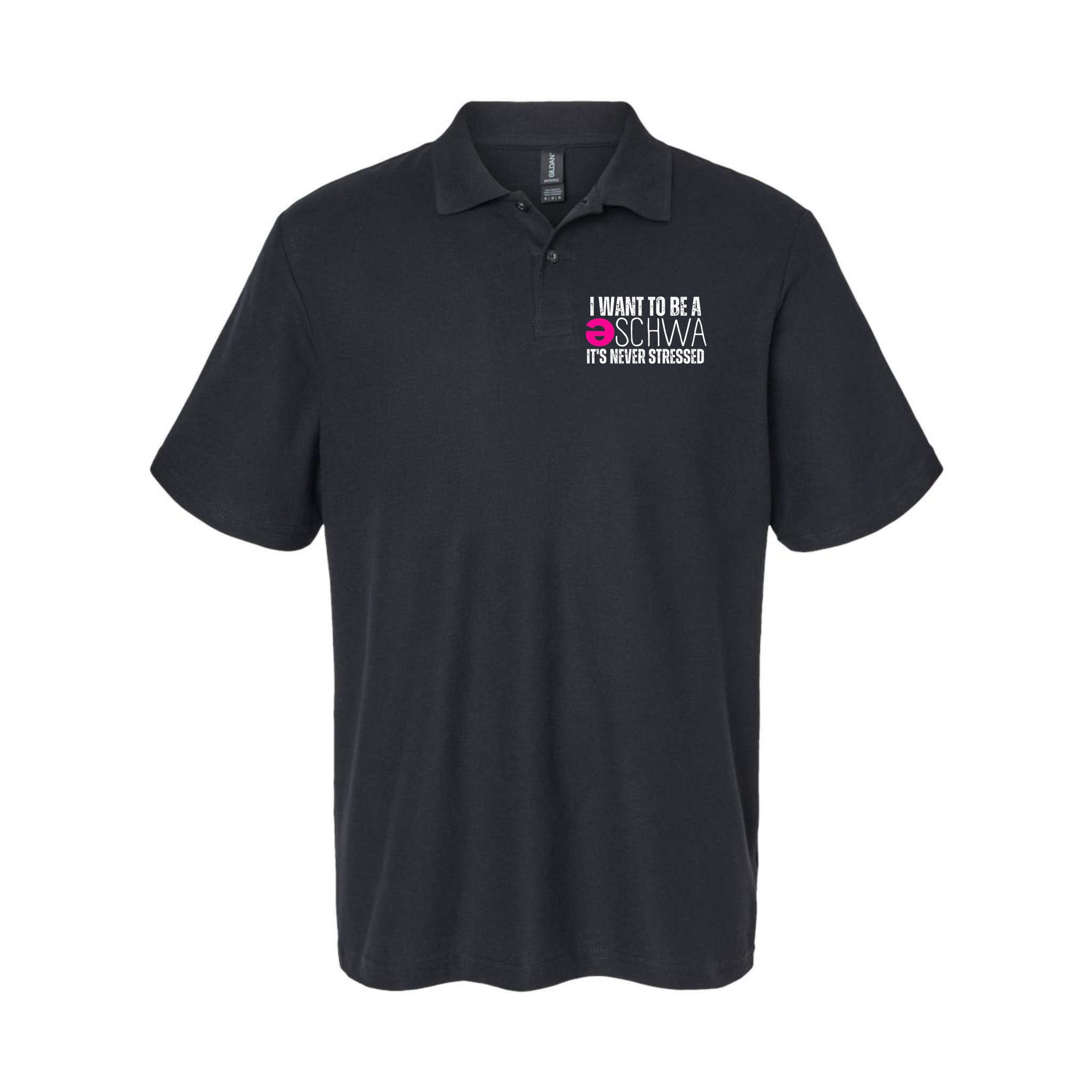 I Want To Be A Schwa Speech Therapy Teacher Funny SLP Polo