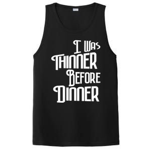 I Was Thinner Before Dinner Thanksgiving Christmas Gift PosiCharge Competitor Tank