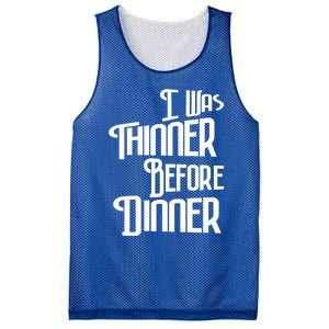 I Was Thinner Before Dinner Thanksgiving Christmas Gift Mesh Reversible Basketball Jersey Tank