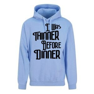 I Was Thinner Before Dinner Thanksgiving Christmas Gift Unisex Surf Hoodie