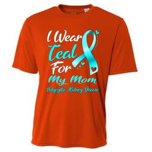 I Wear Teal For My Mom Polycystic Ney Disease Awareness Gift Cooling Performance Crew T-Shirt