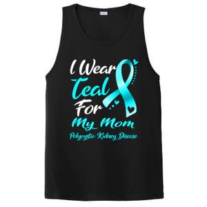 I Wear Teal For My Mom Polycystic Ney Disease Awareness Gift PosiCharge Competitor Tank