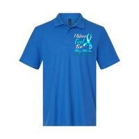 I Wear Teal For My Mom Polycystic Ney Disease Awareness Gift Softstyle Adult Sport Polo