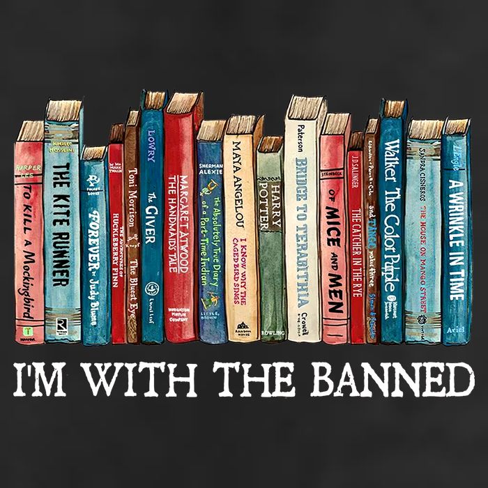 I'm With The Banned Book 7 Panel Mesh Trucker Snapback Hat