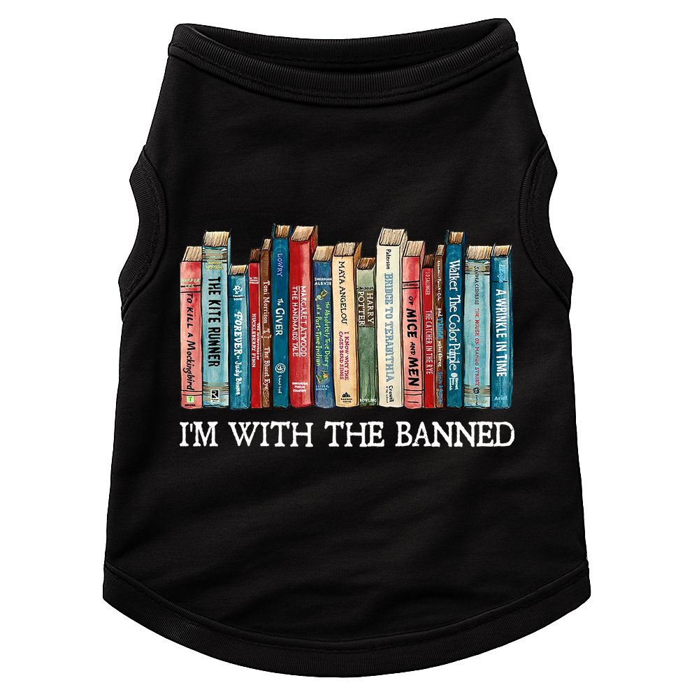 I'm With The Banned Book Doggie Tank