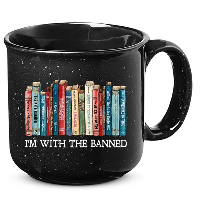 I'm With The Banned Book 15oz Campfire Ceramic Mug