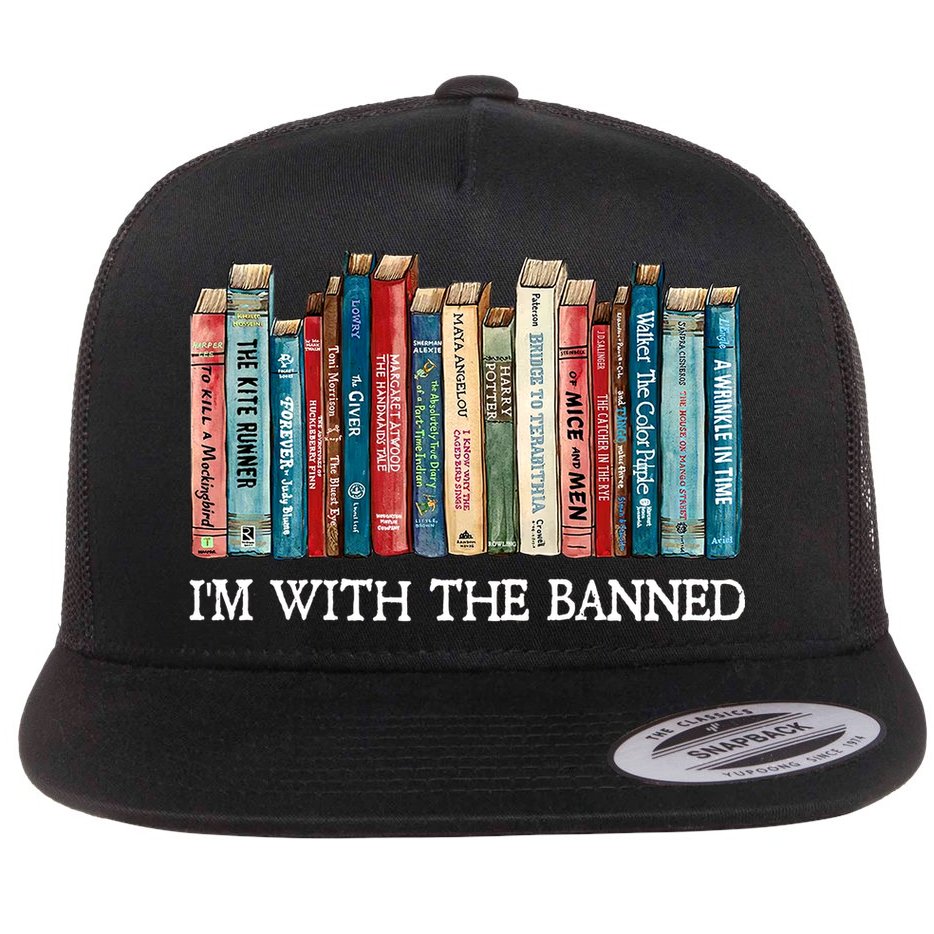 I'm With The Banned Book Flat Bill Trucker Hat