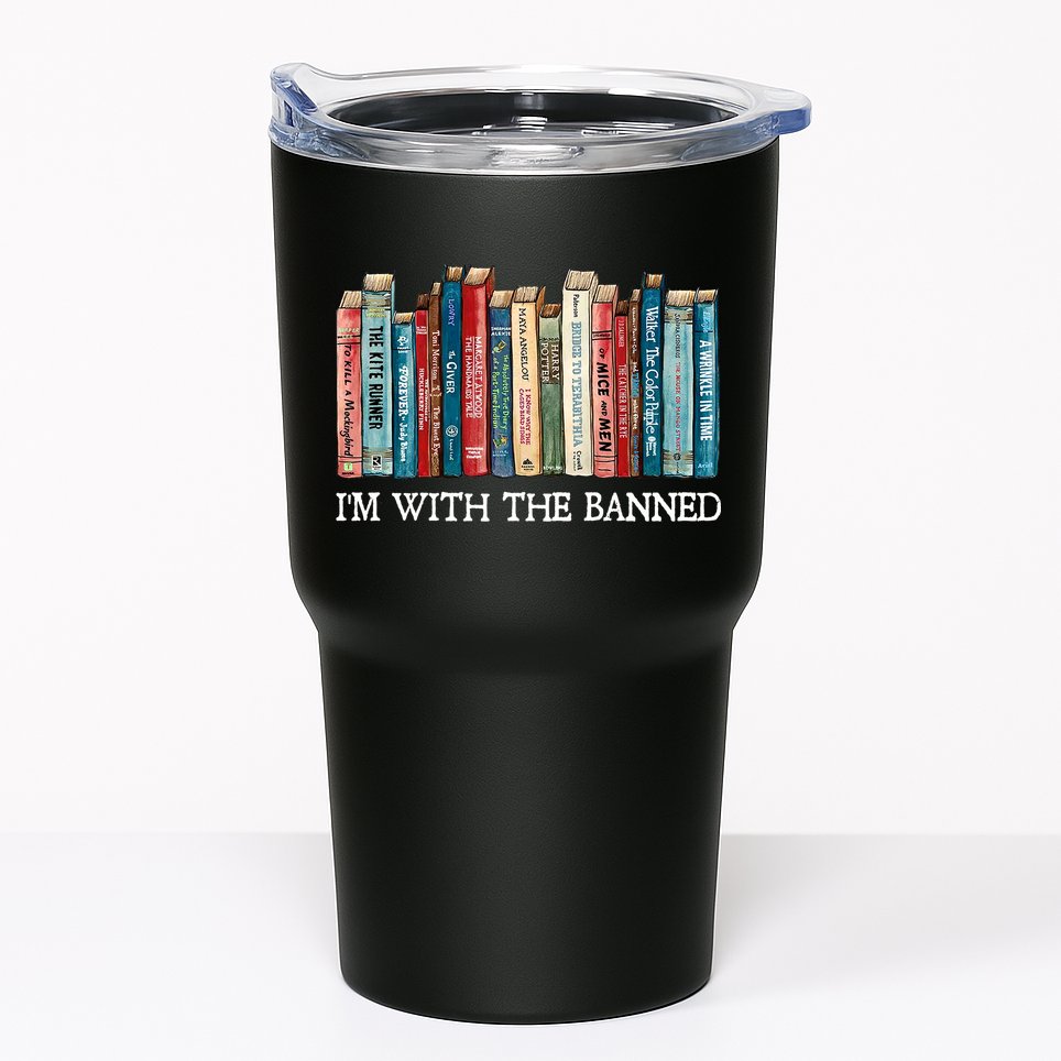 I'm With The Banned Book Tumbler
