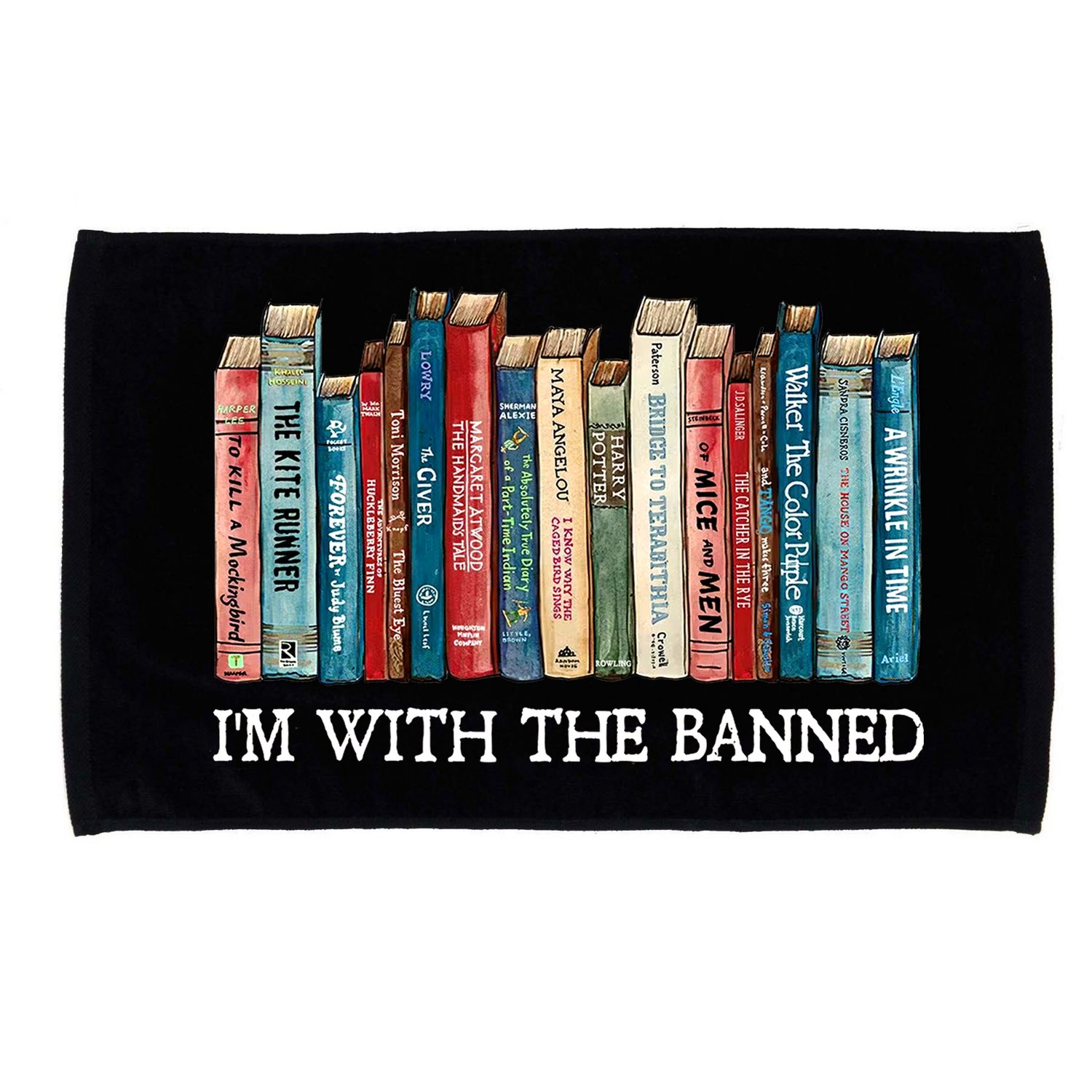 I'm With The Banned Book Microfiber Hand Towel