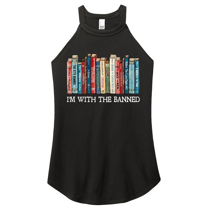 I'm With The Banned Book Women's Perfect Tri Rocker Tank