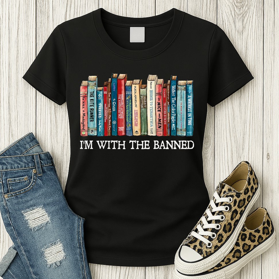 I'm With The Banned Book Womens T-Shirt
