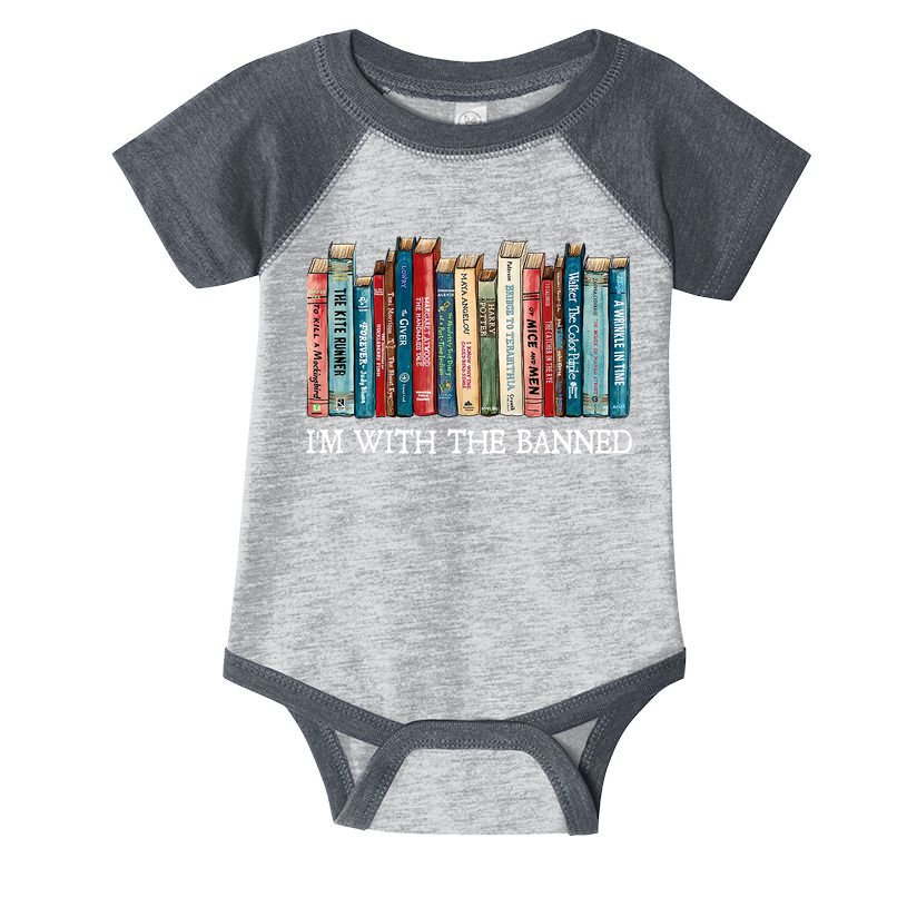 I'm With The Banned Book Infant Baby Jersey Bodysuit